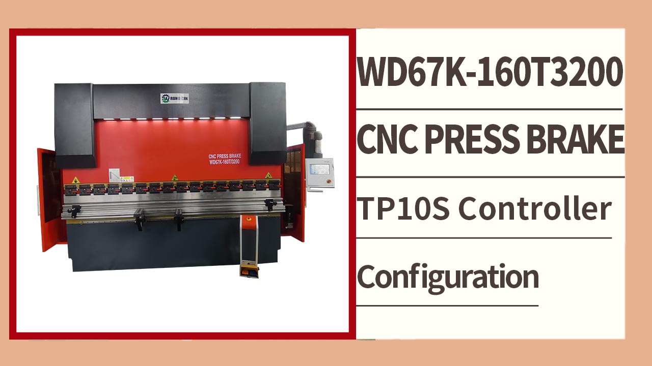 RONGWIN heißer Verkauf WD67K-160T3200 Torsionsstab 2 Achsen TP10S Controller hydraulische CNC-Abkantpresse
    