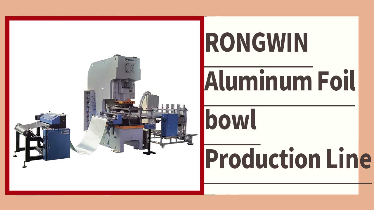 RONGWIN vollautomatische pneumatische Stanzmaschine 63T für Aluminiumfolienschalen, Produktionslinie