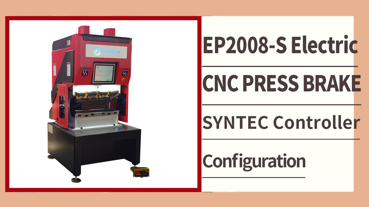 RONGWIN zeigt Ihnen die EP2008-S -20T/800 elektrische Servo-Abkantpresse mit SYNTEC-Steuerung und Biegeprüfung.